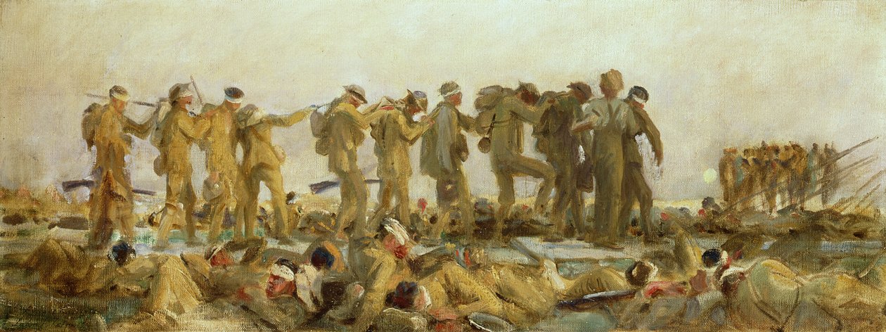 Gassed, um estudo de óleo, 1918-19 de John Singer Sargent