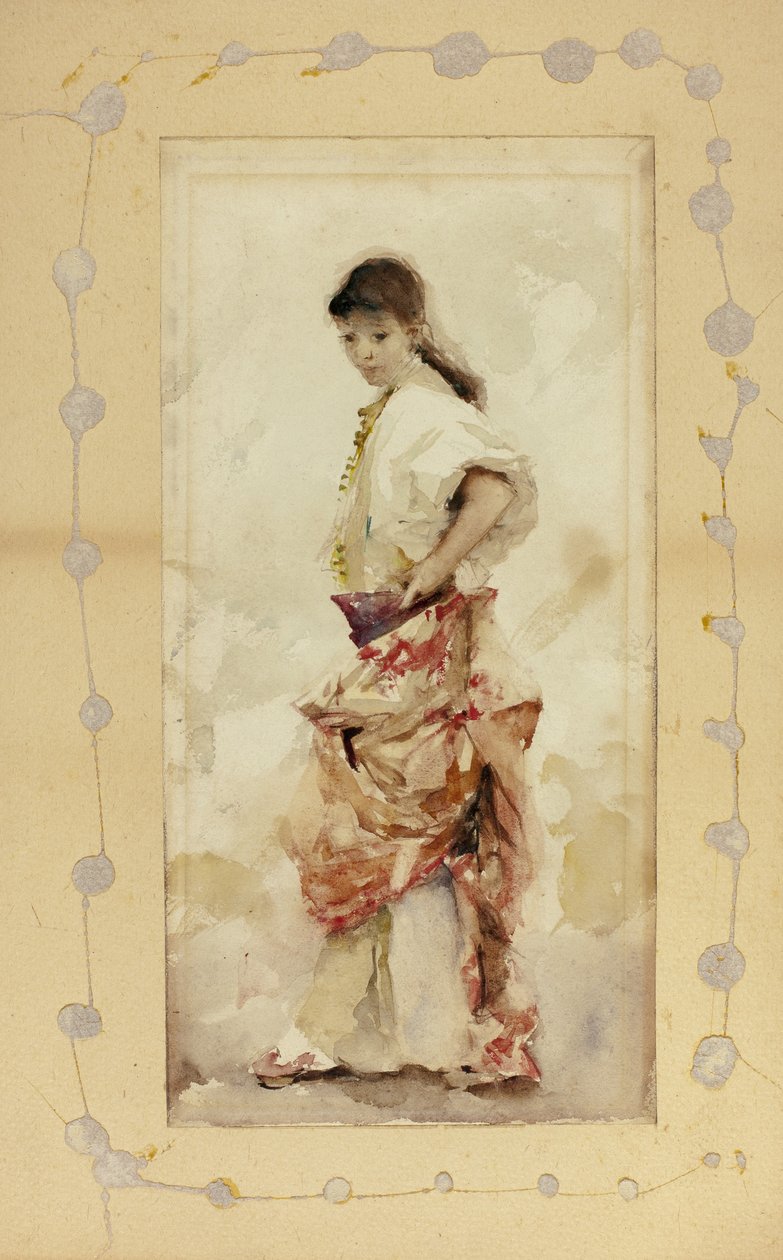 Garota em traje espanhol, antes de 1880 de John Singer Sargent