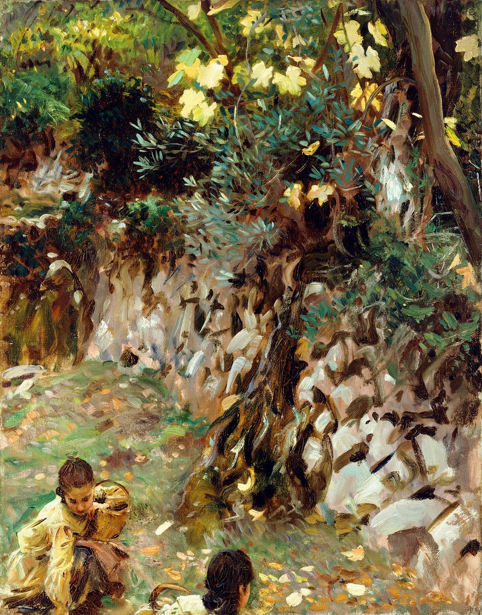 Girls Gathering Blossoms, Valdemosa, Maiorca, de John Singer Sargent