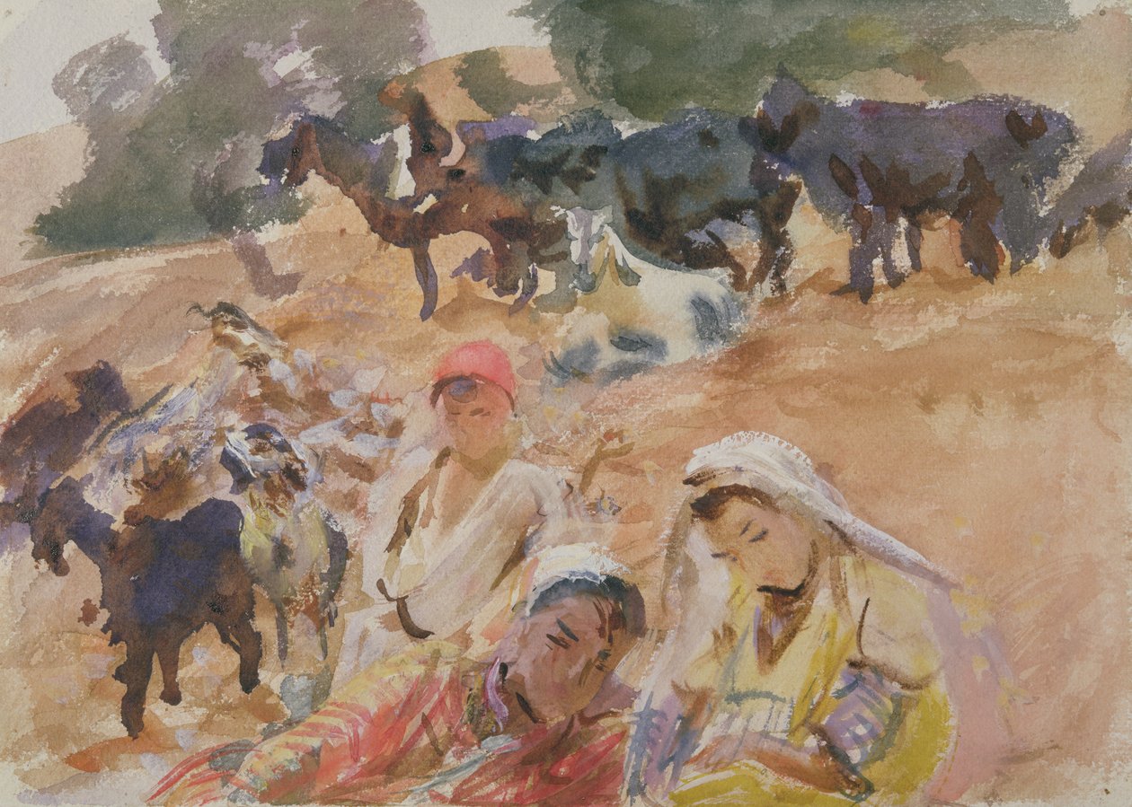 Cabreiros (wc no papel) de John Singer Sargent