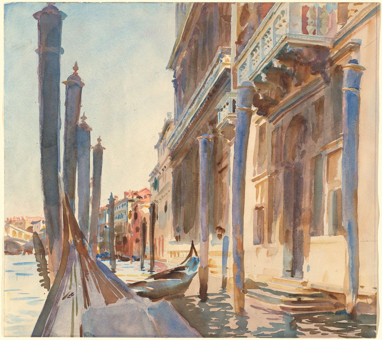 Gondola Moorings on the Grand Canal, 19041907. de John Singer Sargent