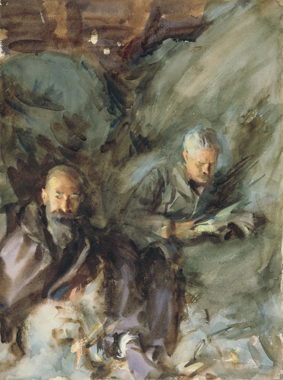 Em um Hayloft, c.1904-07 (wc no papel) de John Singer Sargent