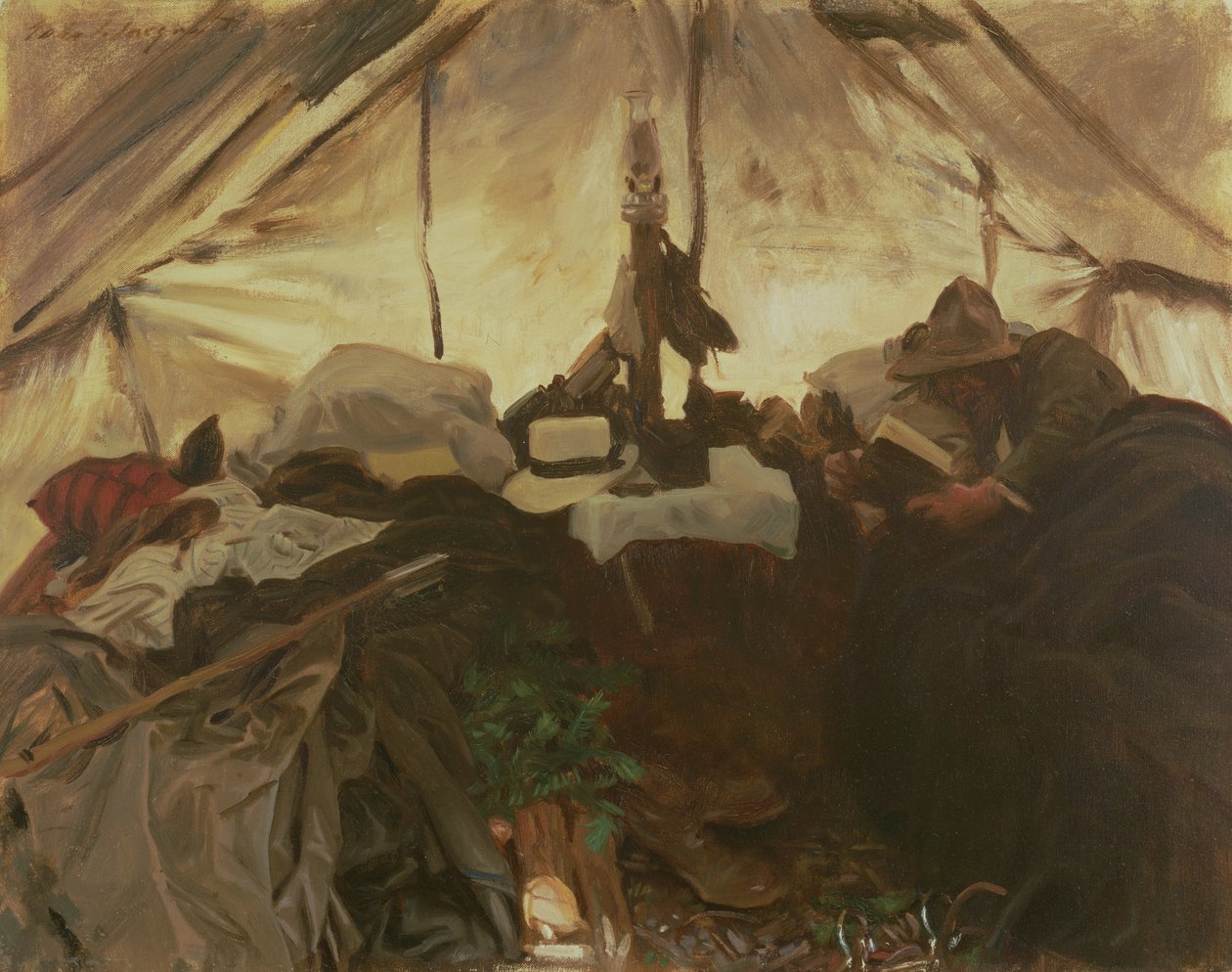 Dentro de uma barraca nas Montanhas Rochosas do Canadá, 1916 de John Singer Sargent