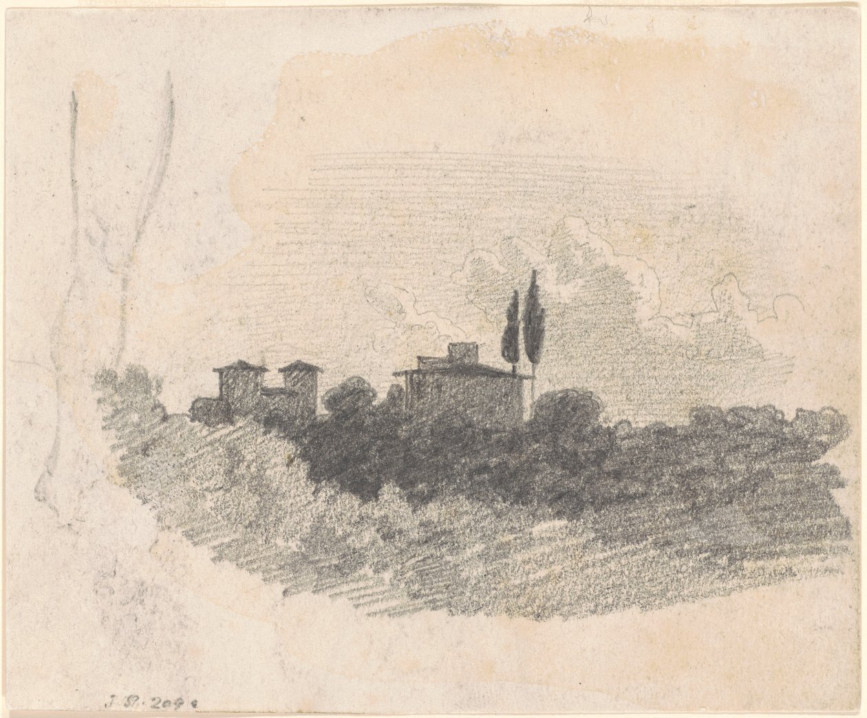 Villa italiana [recto], 1870-1872. de John Singer Sargent