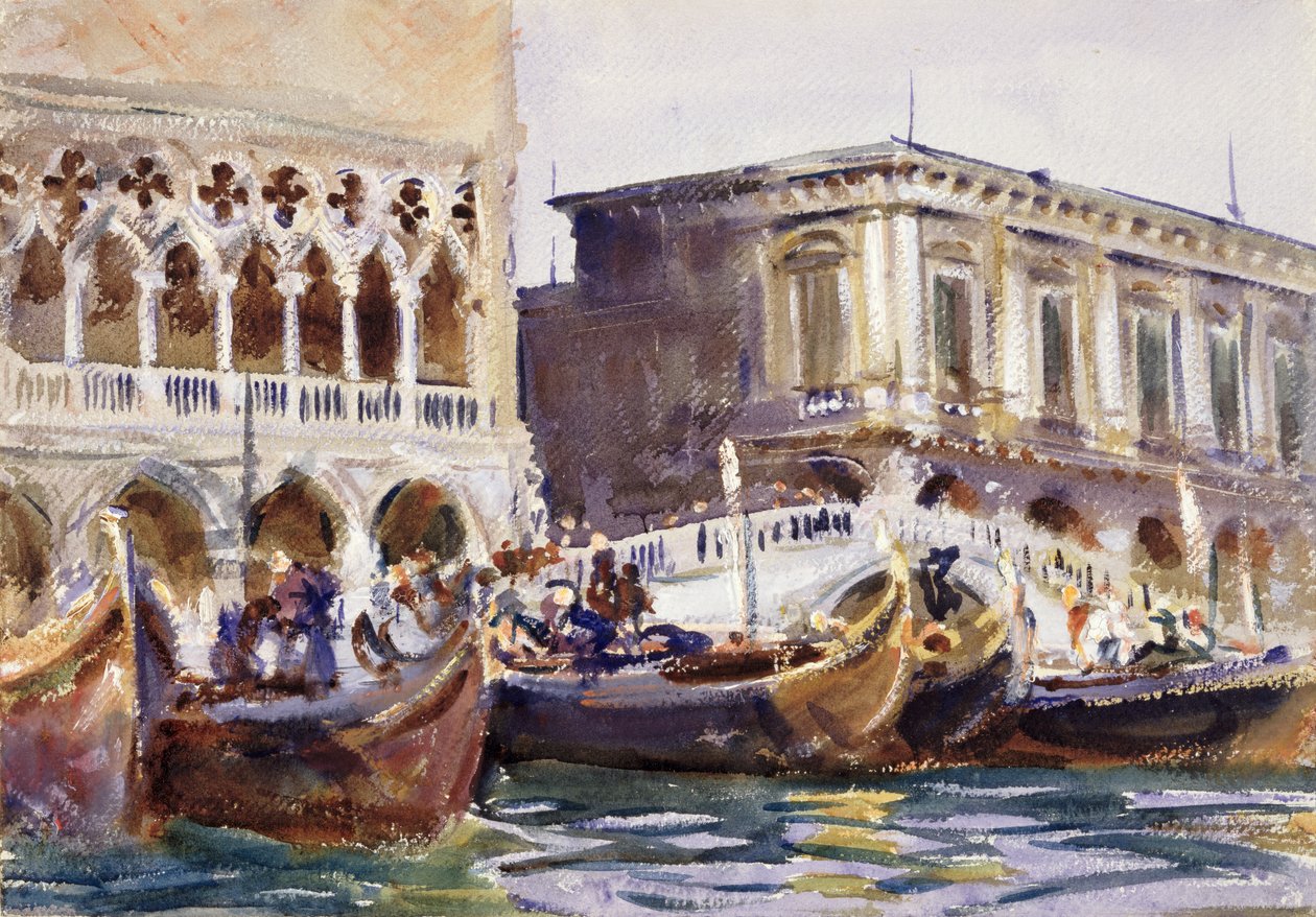 La Riva, c.1904 (wc no papel) de John Singer Sargent