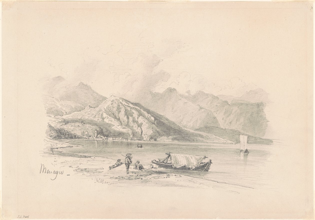 Lake Shore, Menaggio [reto] de John Singer Sargent