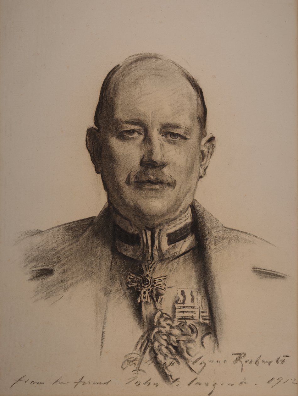 Tenente-General Sir George Henry Fowke (desenho a carvão) de John Singer Sargent