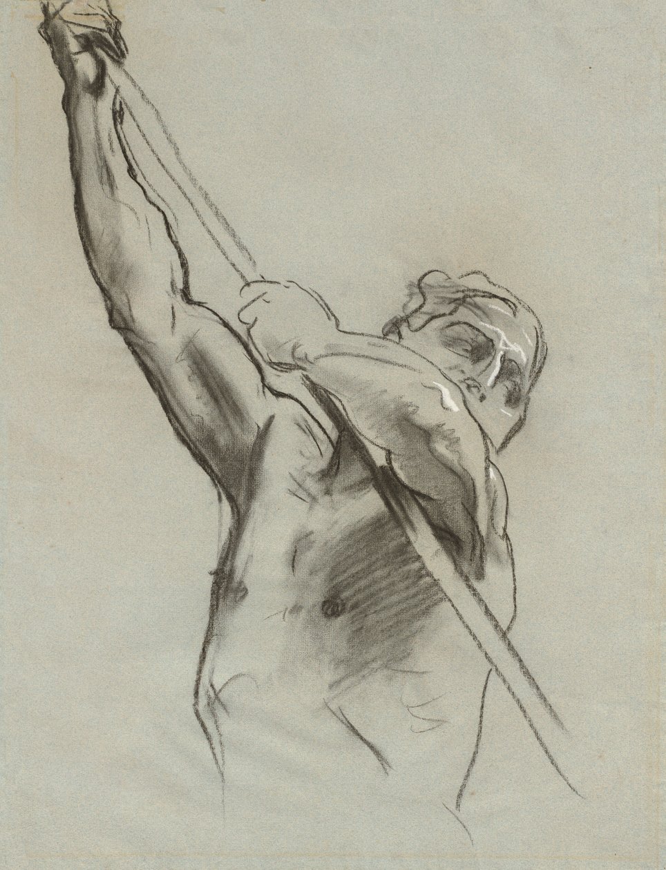 Torso masculino com pólo, 1890-1900. de John Singer Sargent