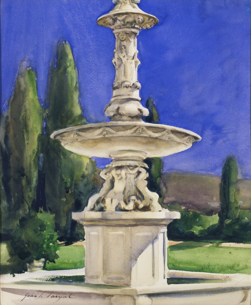 Fonte de mármore em Itália de John Singer Sargent