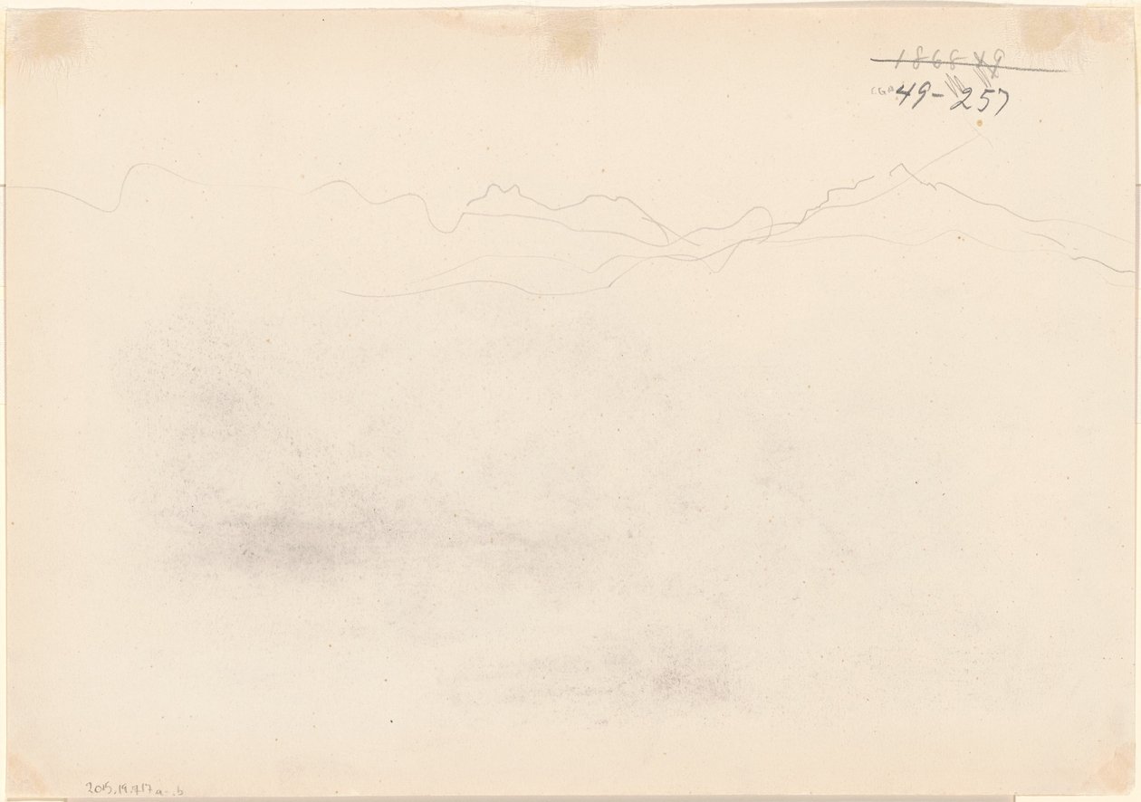 Mountains [verso], 1869. de John Singer Sargent