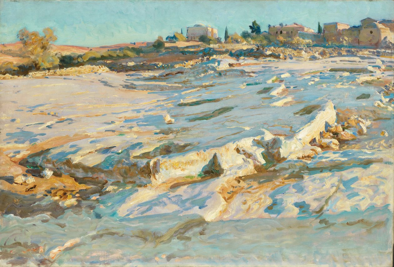 Perto do Monte das Oliveiras, Jerusalém, c.1905-06 (óleo sobre tela) de John Singer Sargent