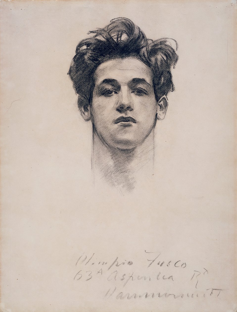 Olímpio Fusco, c.1900-10 (carvão e toco no papel) de John Singer Sargent