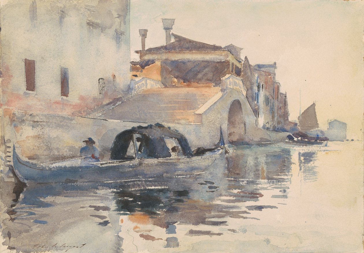 Ponte Panada, Fondamenta Nuove, Veneza, c. 1880. de John Singer Sargent