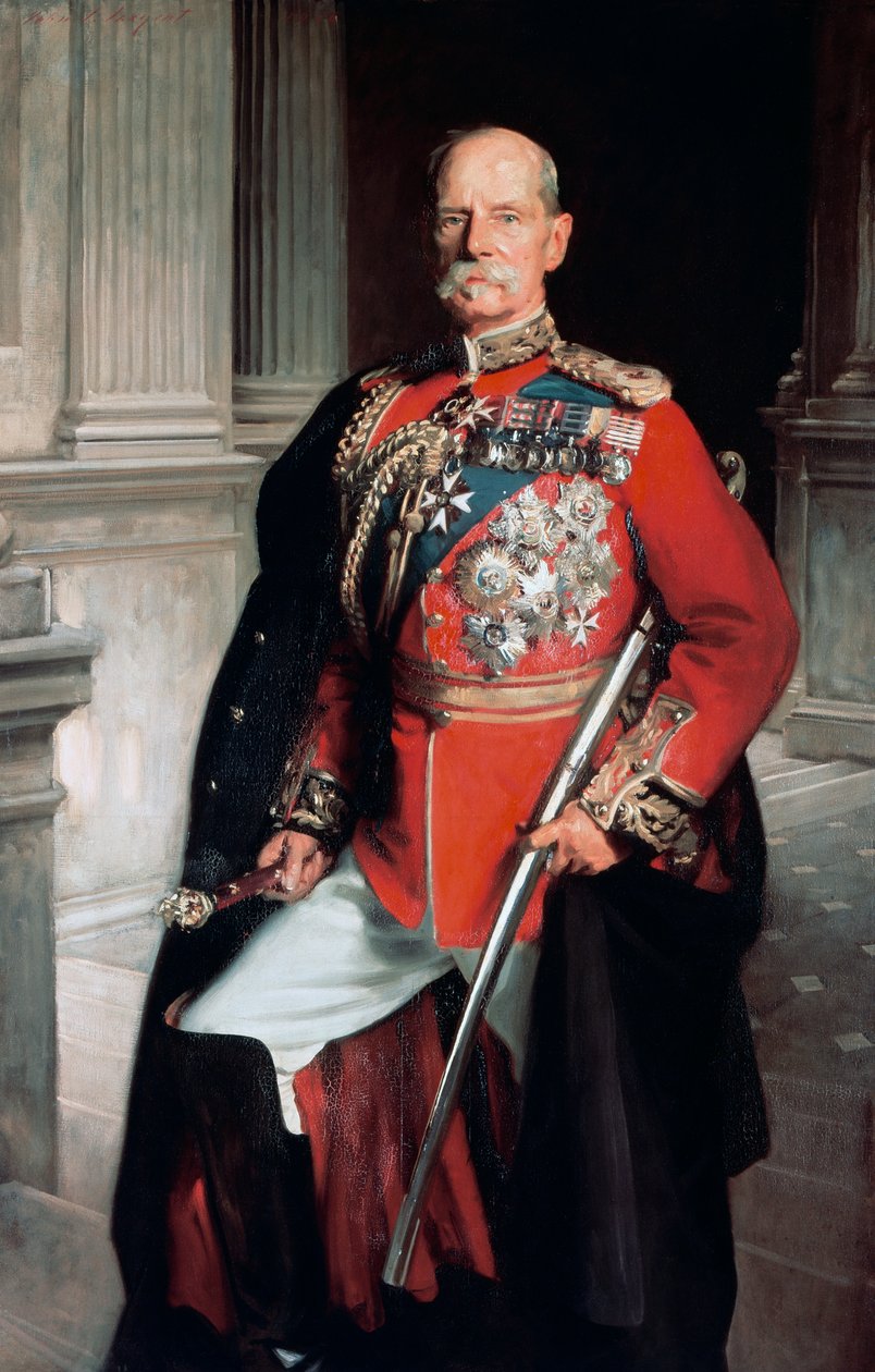 Retrato de Frederick Sleigh Roberts, primeiro Earl Roberts (1832-1914), general britânico de John Singer Sargent
