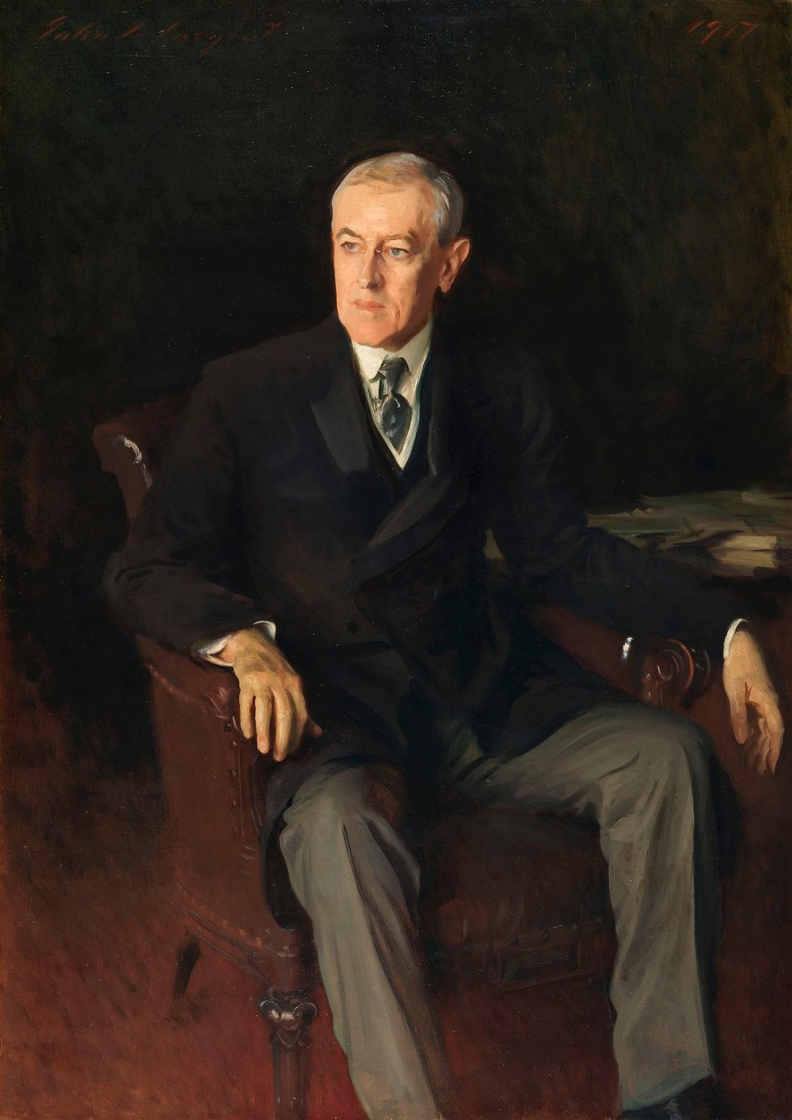 Retrato de Woodrow Wilson (1856-1924), presidente americano de John Singer Sargent