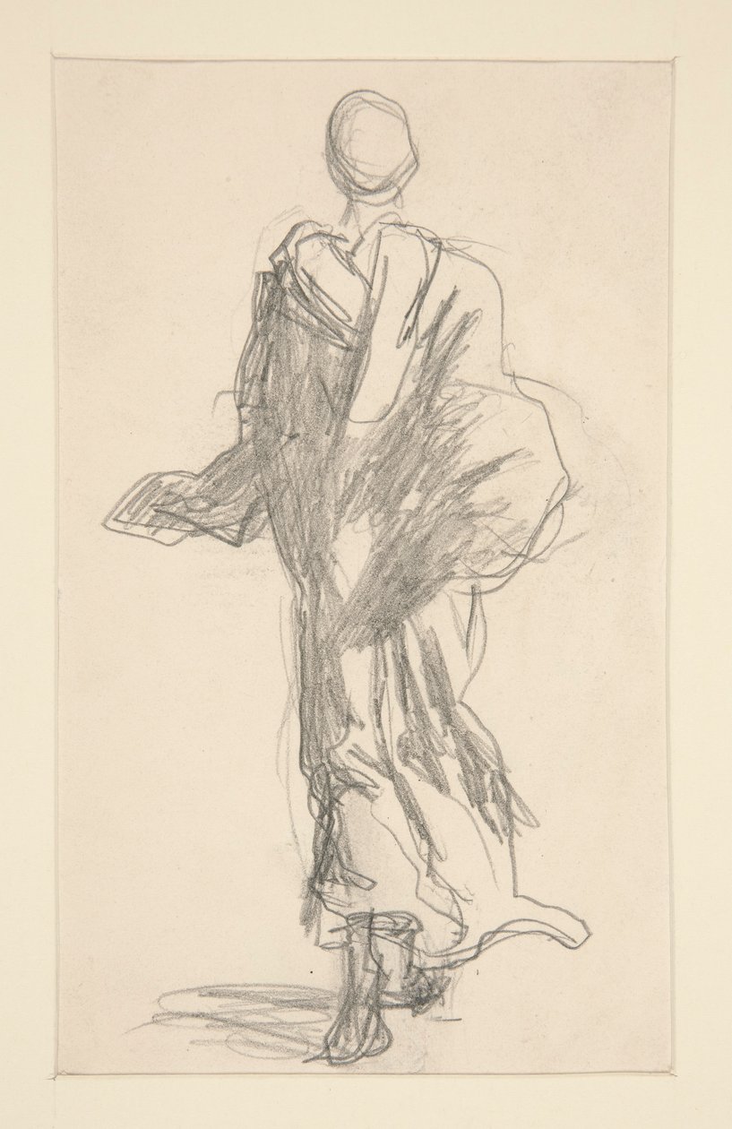 Vista Traseira de uma Figura Drapejada de John Singer Sargent