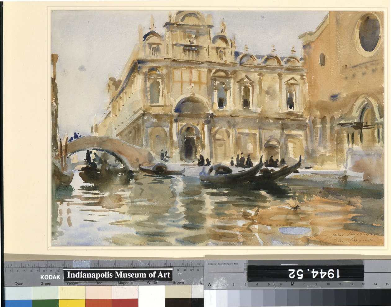 Rio Dei Mendicanti, Veneza (aguarela sobre lápis em papel não branco) de John Singer Sargent