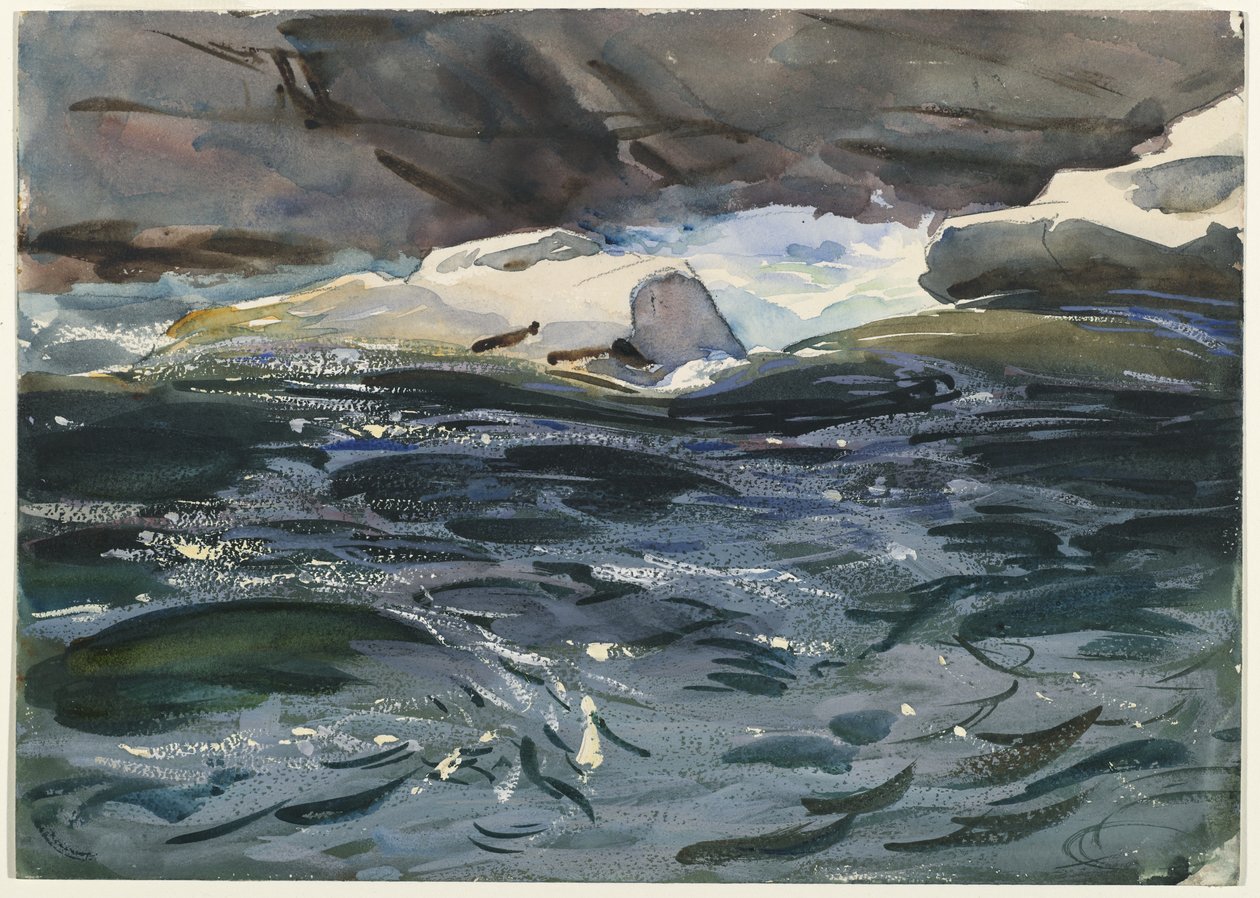 Rio do Salmão, 1901 (wc e grafite opaco e translúcido) de John Singer Sargent