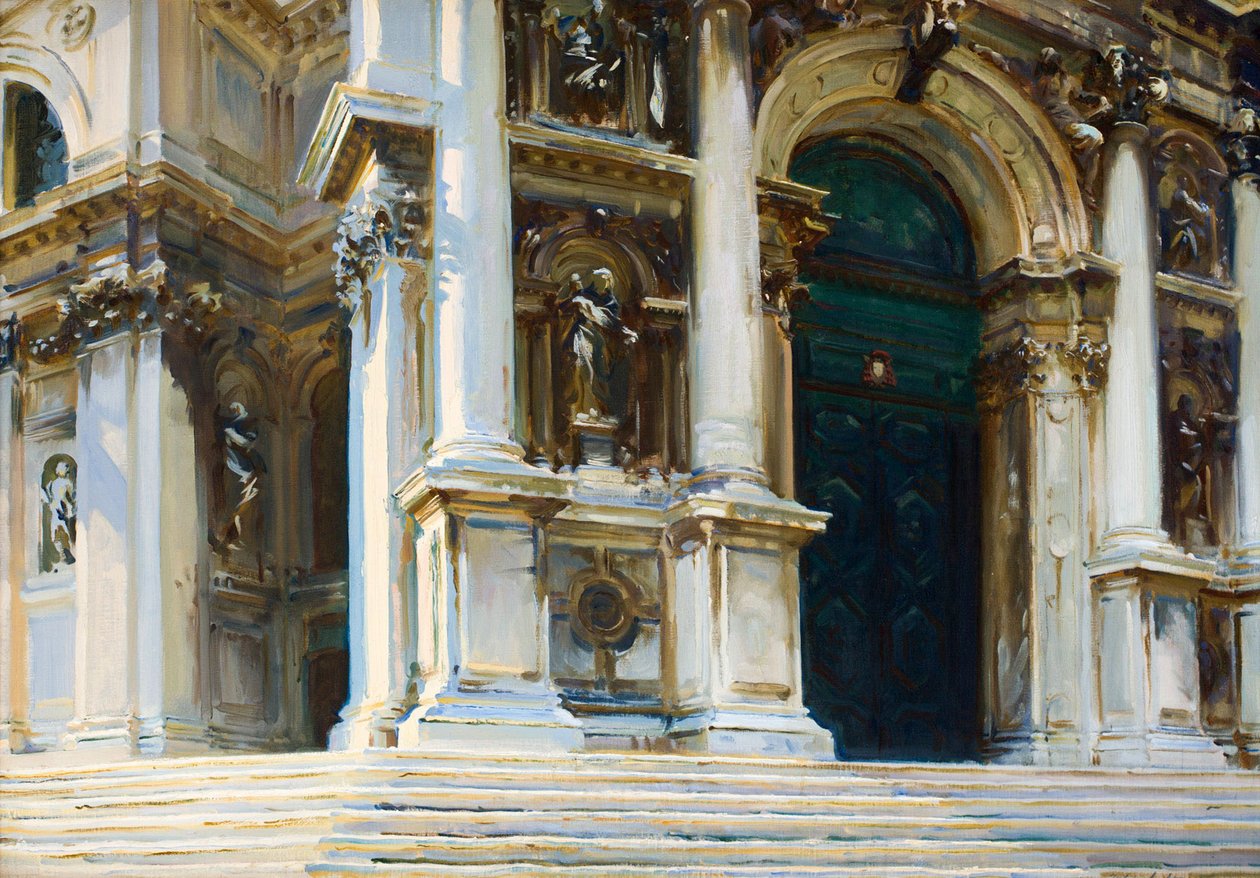 Santa Maria della Salute em Veneza, 1909. de John Singer Sargent