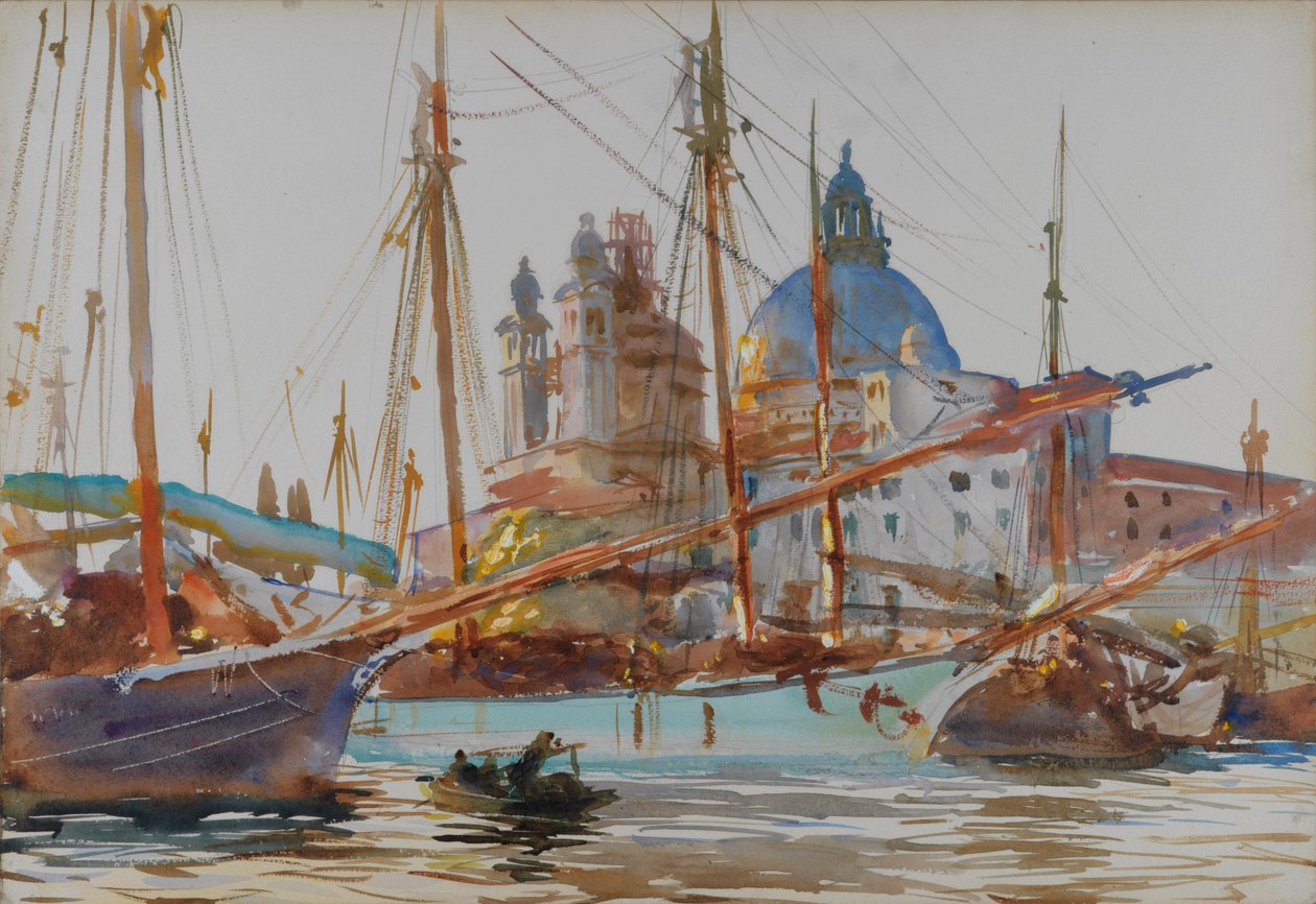 Santa Maria della Salute em Veneza, ca 1904-1906. de John Singer Sargent