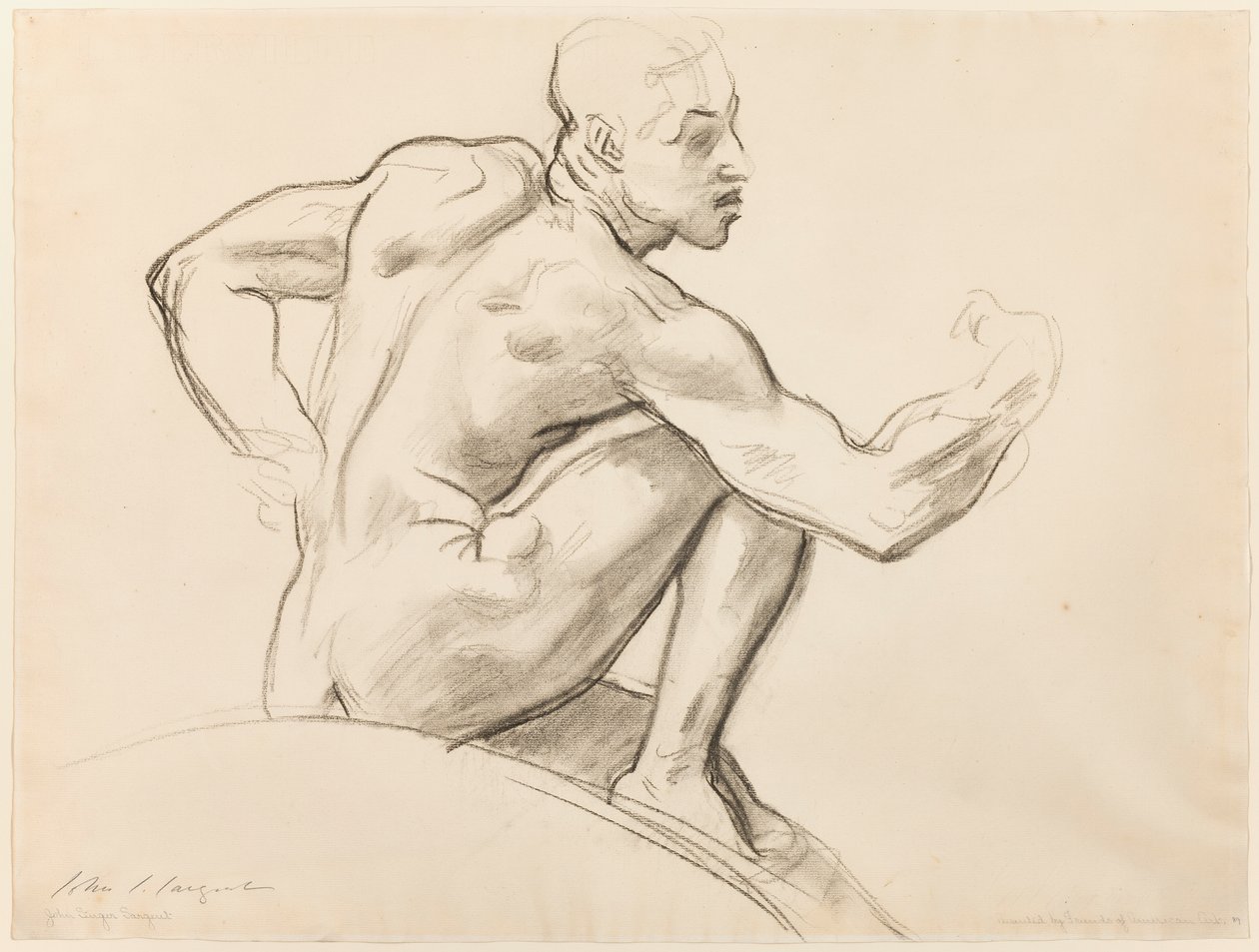 Nu masculino sentado de John Singer Sargent