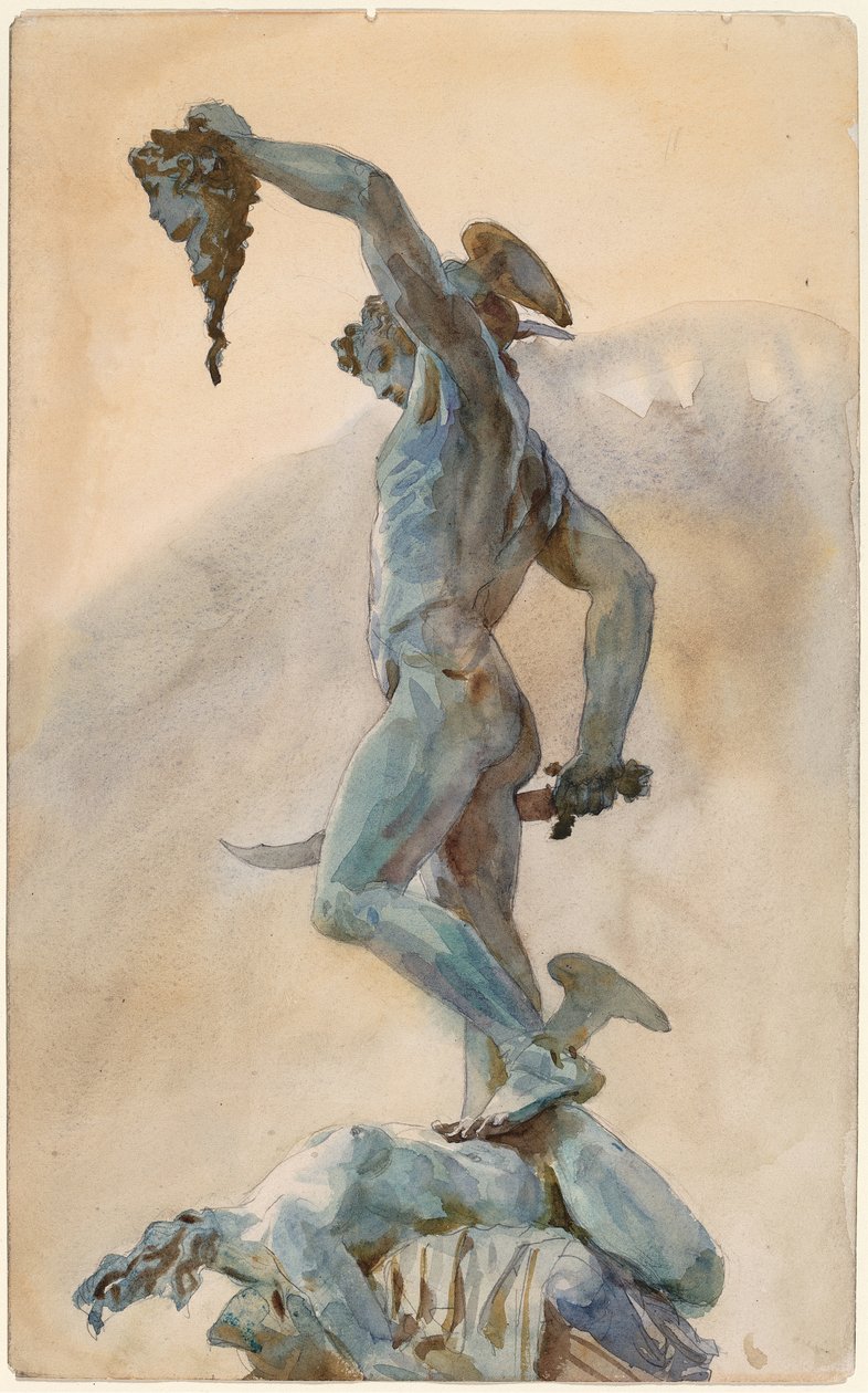 Esboço do Perseu de Cellini de John Singer Sargent