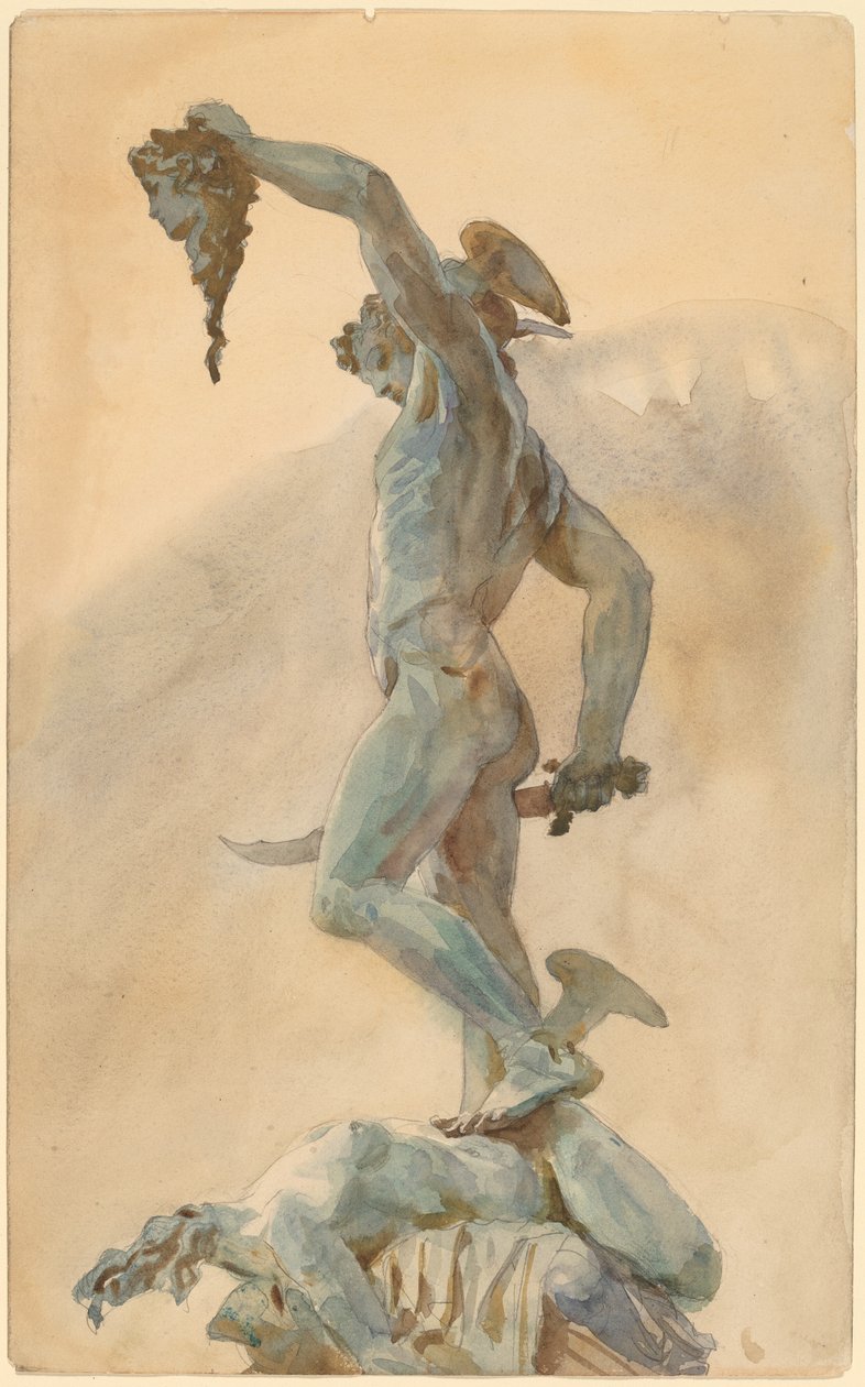 Esboço do Perseu de Cellini, final do século XIX e início do século XX. de John Singer Sargent