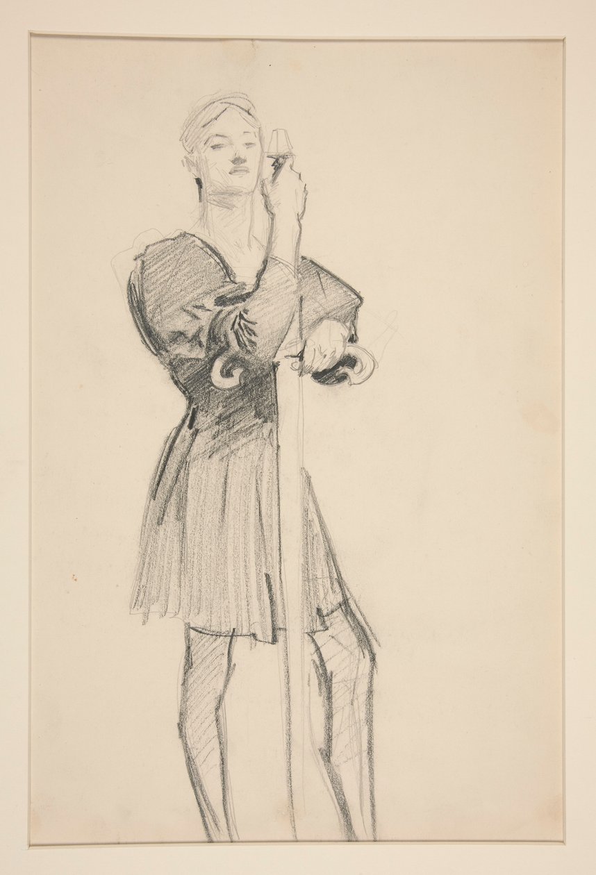Figura em pé com uma lança de John Singer Sargent