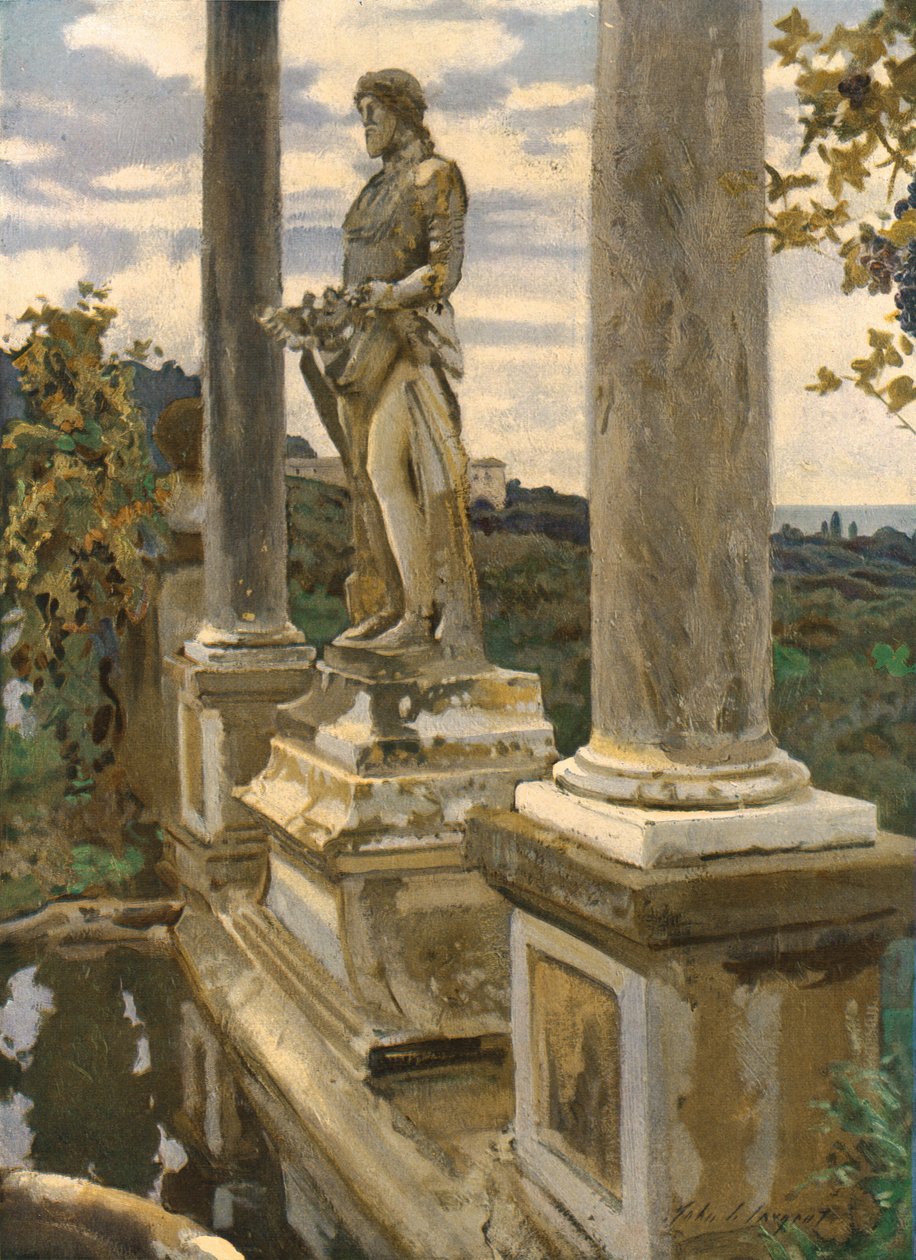 Estátua de Vertumnus em Frascati, 1907, c1930. de John Singer Sargent
