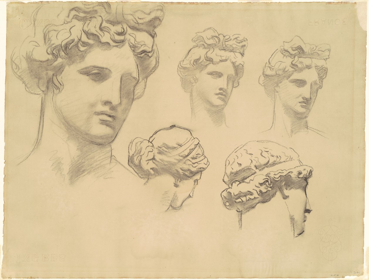 Estudos para "Apolo e as Musas" de John Singer Sargent