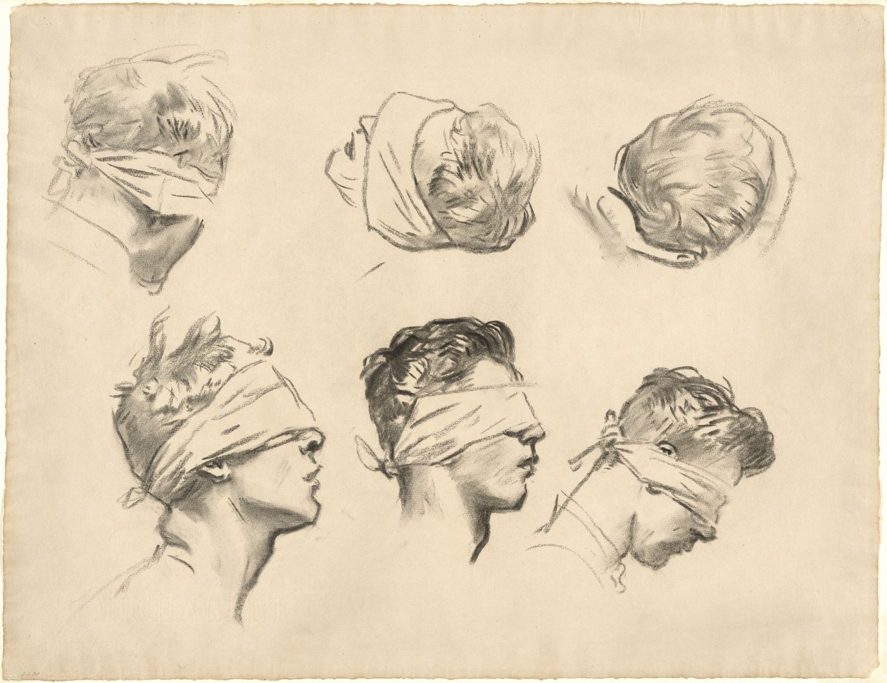 Estudos para "Gaseificado" de John Singer Sargent