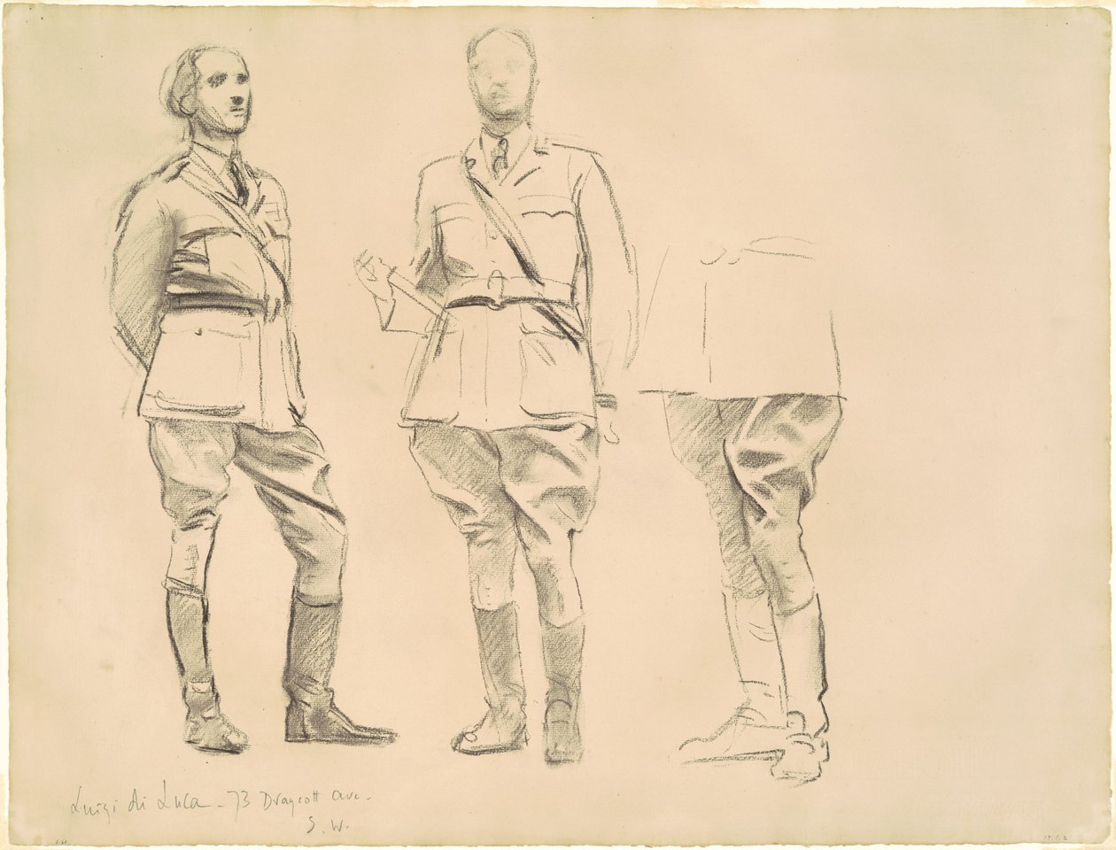 Estudos para "Oficiais Gerais da Primeira Guerra Mundial" de John Singer Sargent