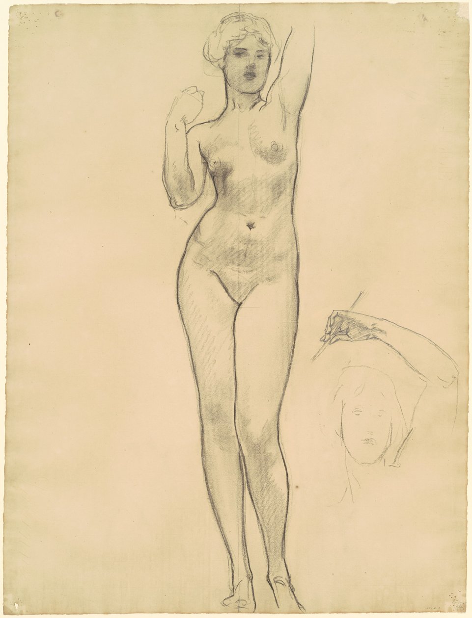 Estudos de Afrodite para "Afrodite e Eros" de John Singer Sargent
