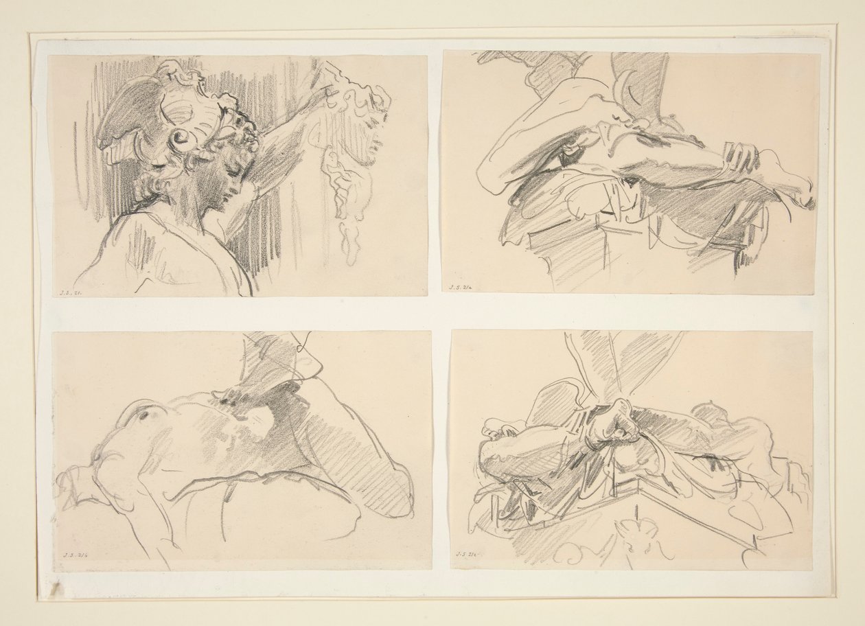 Estudos de Cellini de John Singer Sargent