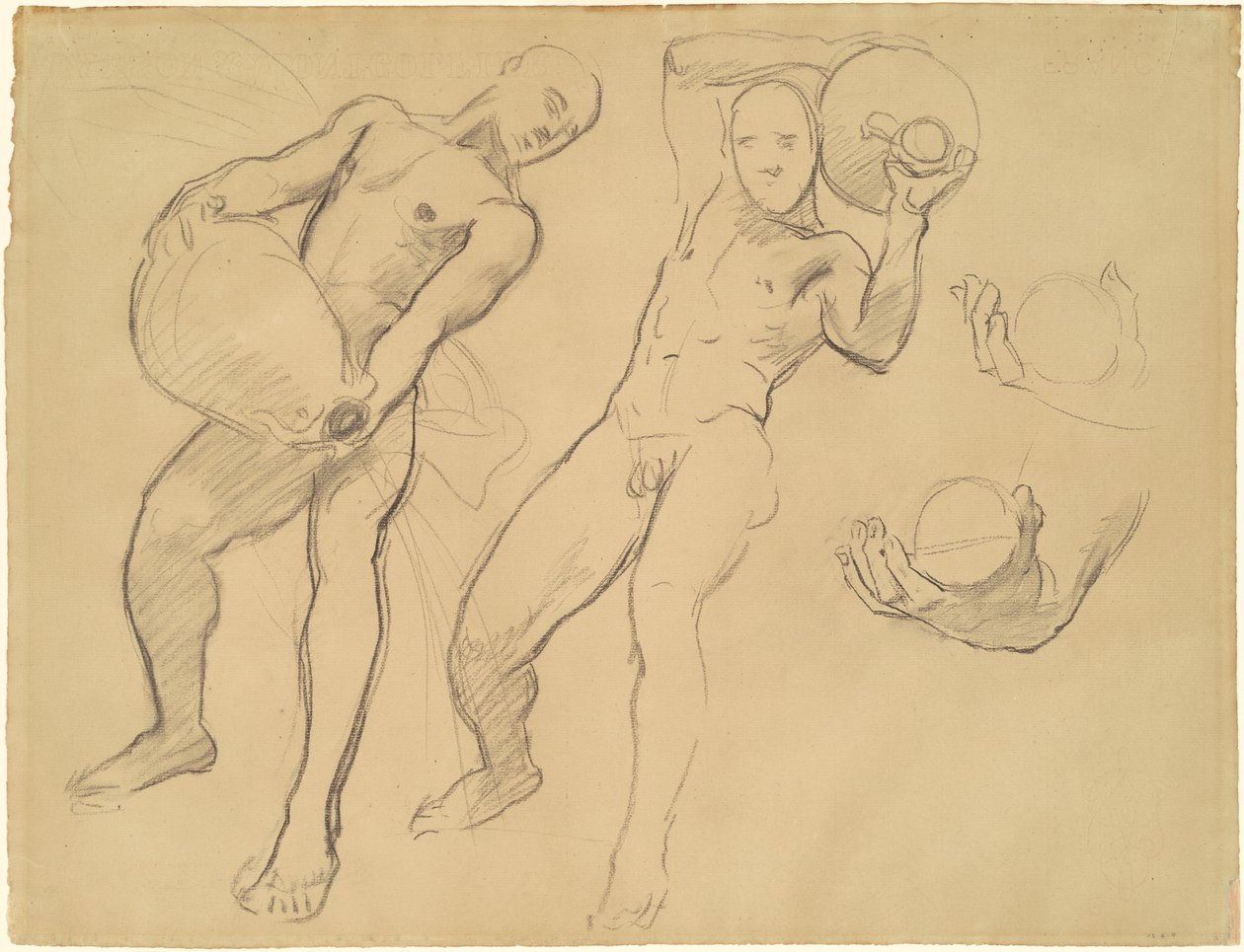 Estudos de Notus para "The Winds" de John Singer Sargent