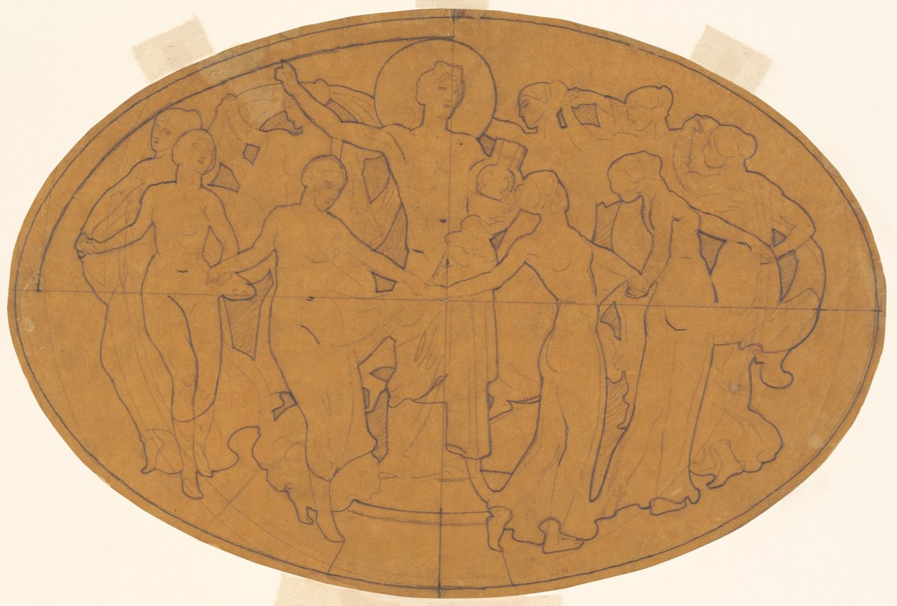 Estudo para Apolo e as Musas, c. 1921. de John Singer Sargent