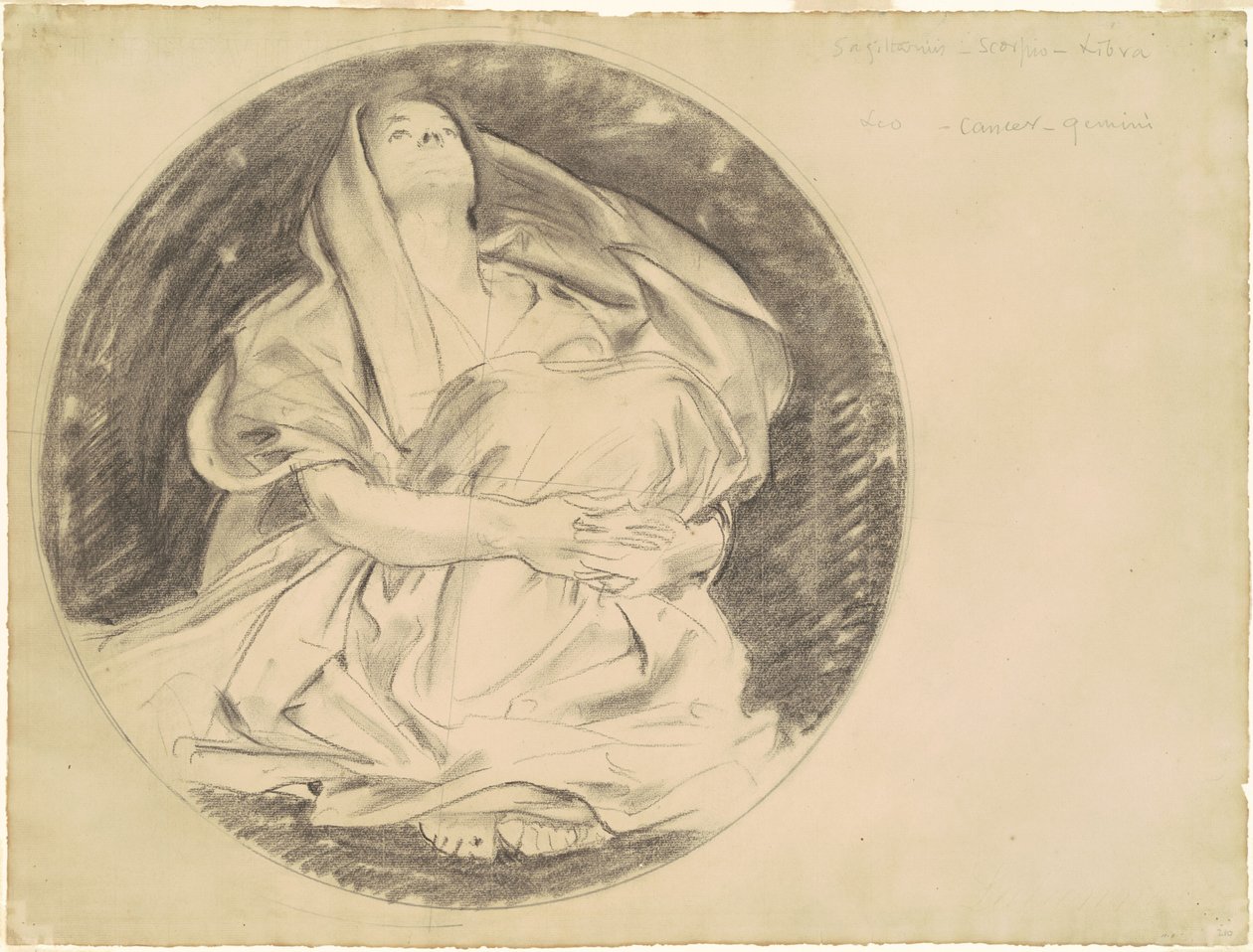 Estudo para Astronomia, c. 1921. de John Singer Sargent