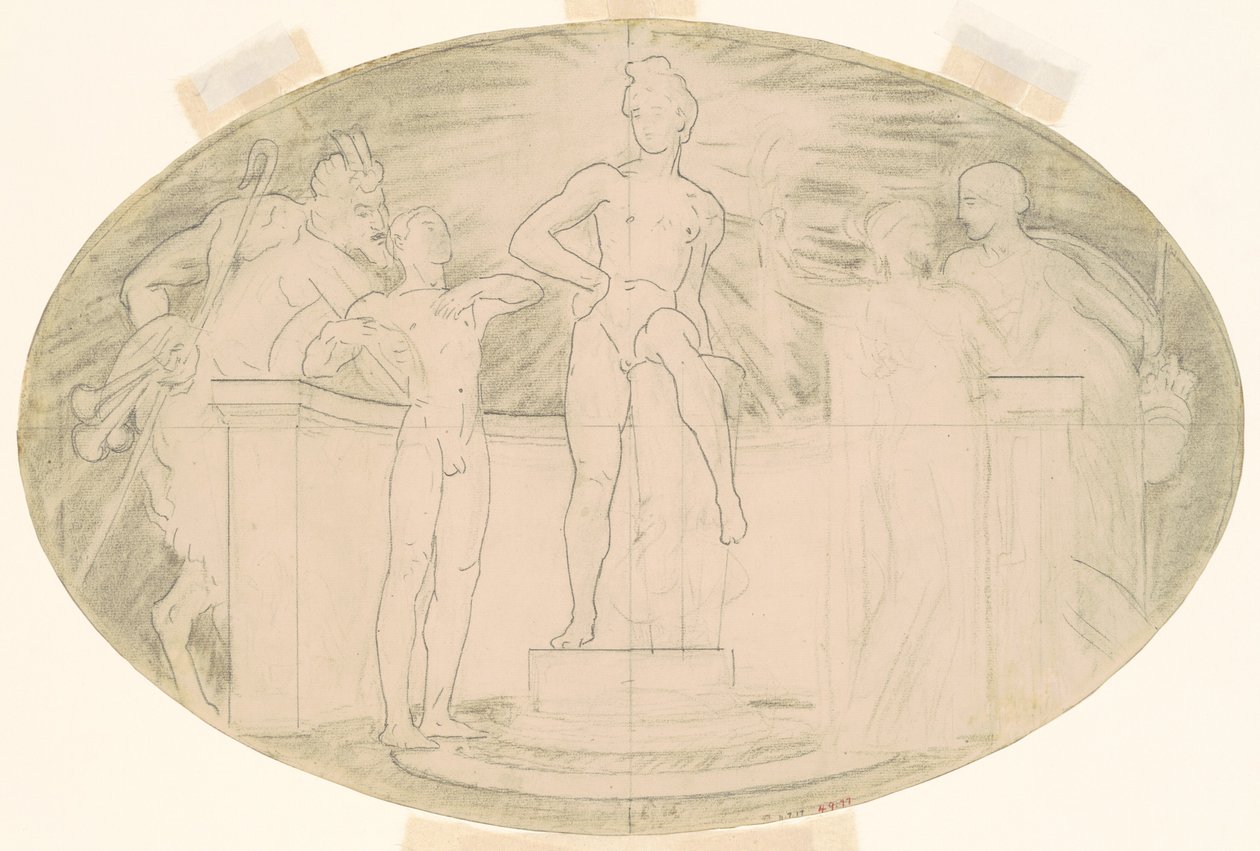 Estudo para Arte Clássica e Romântica, c. 1921. de John Singer Sargent
