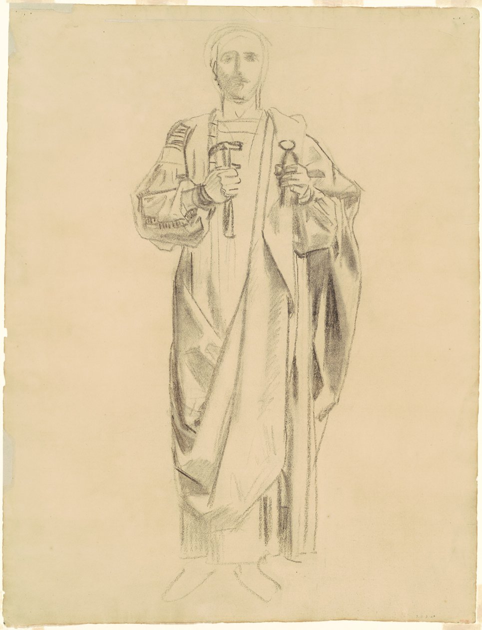 Estudo para "Dogma da Redenção: Friso dos Anjos" [reto] de John Singer Sargent