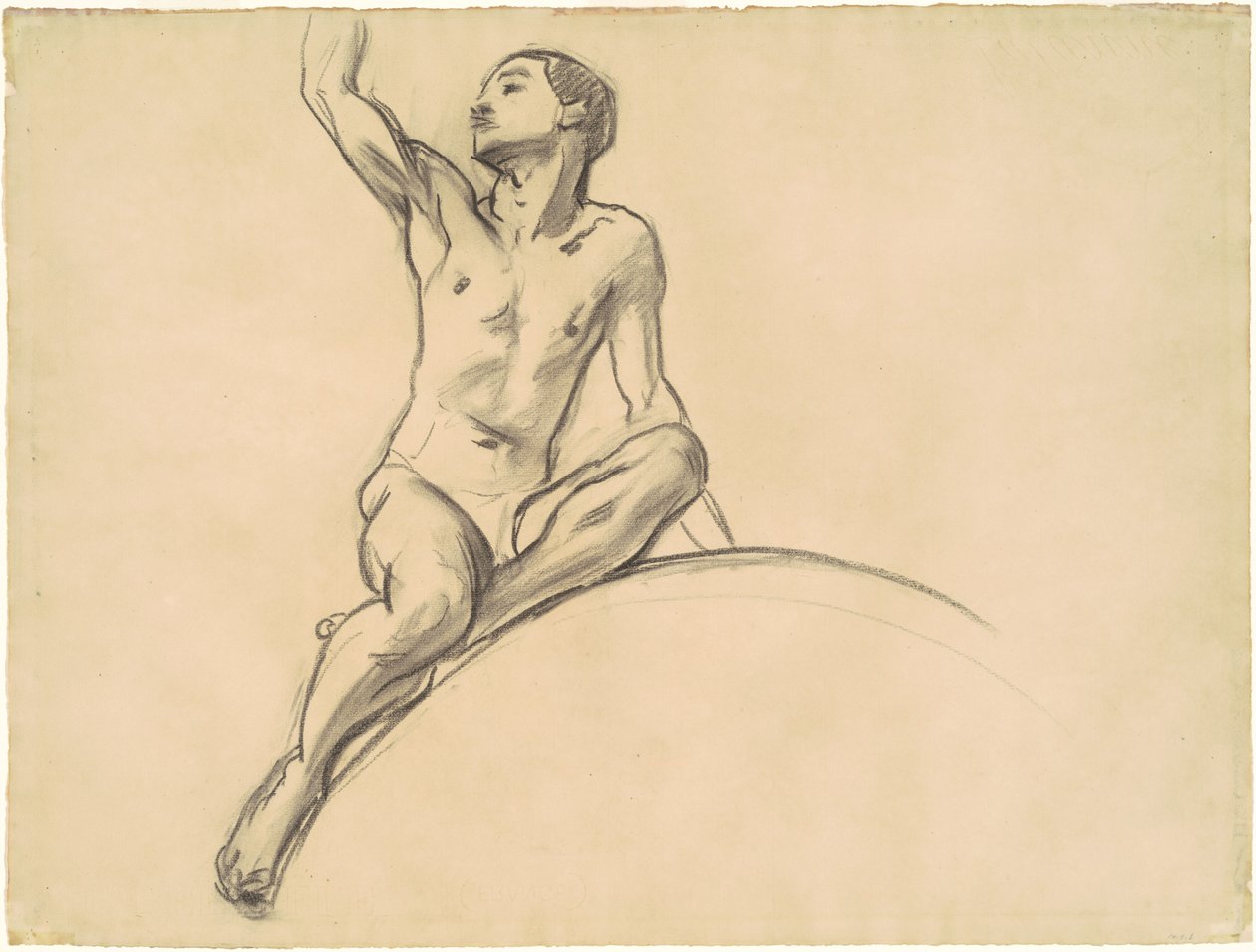 Estudo para Figura acima Música, 1919-1920. de John Singer Sargent