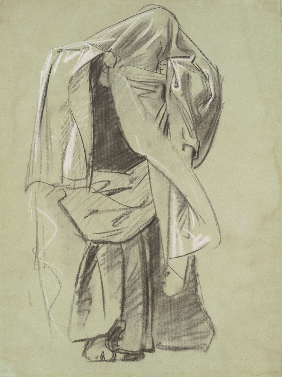 Estudo para Frieze of Prophets, 1890-1892. de John Singer Sargent