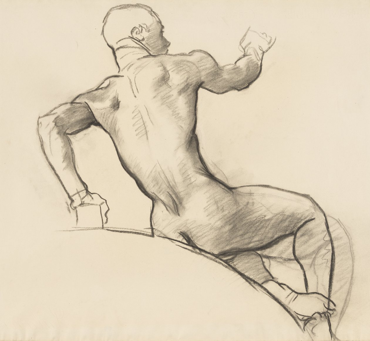 Estudo para cartela sobre a Música, medalhão, rotunda, Museum of Fine Arts, Boston de John Singer Sargent
