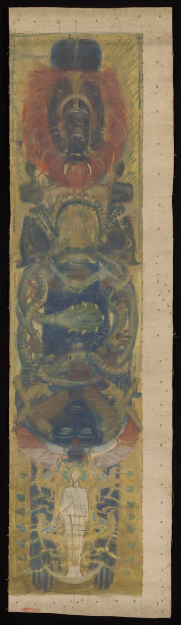 Estudo para os murais da Biblioteca Pública de Boston: Pagan Heads, for a Vault de John Singer Sargent