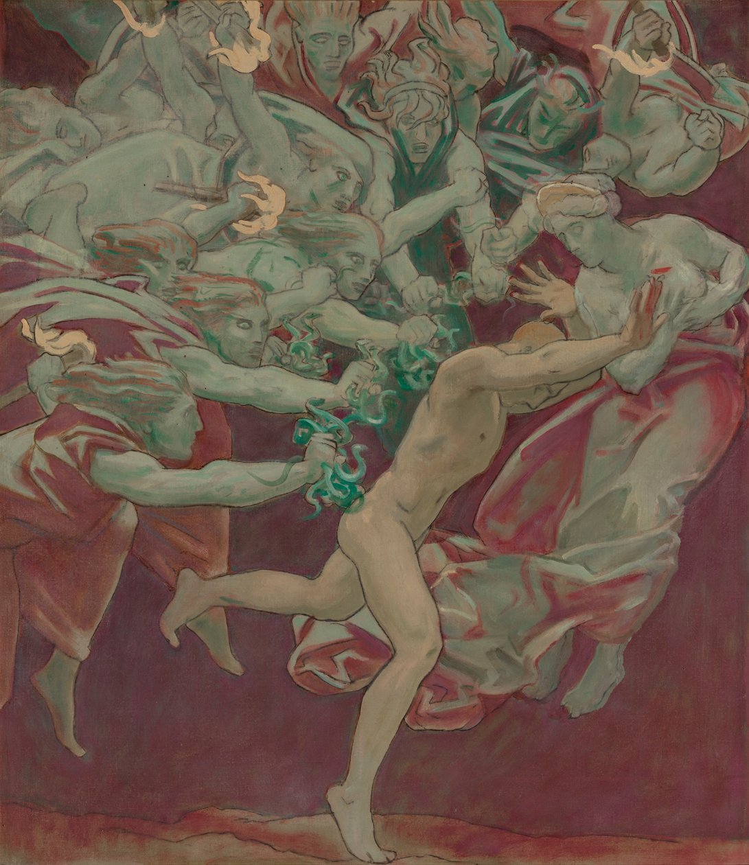 Estudo para o Museu de Belas Artes, Boston, Murals: Orestes e as Fúrias de John Singer Sargent