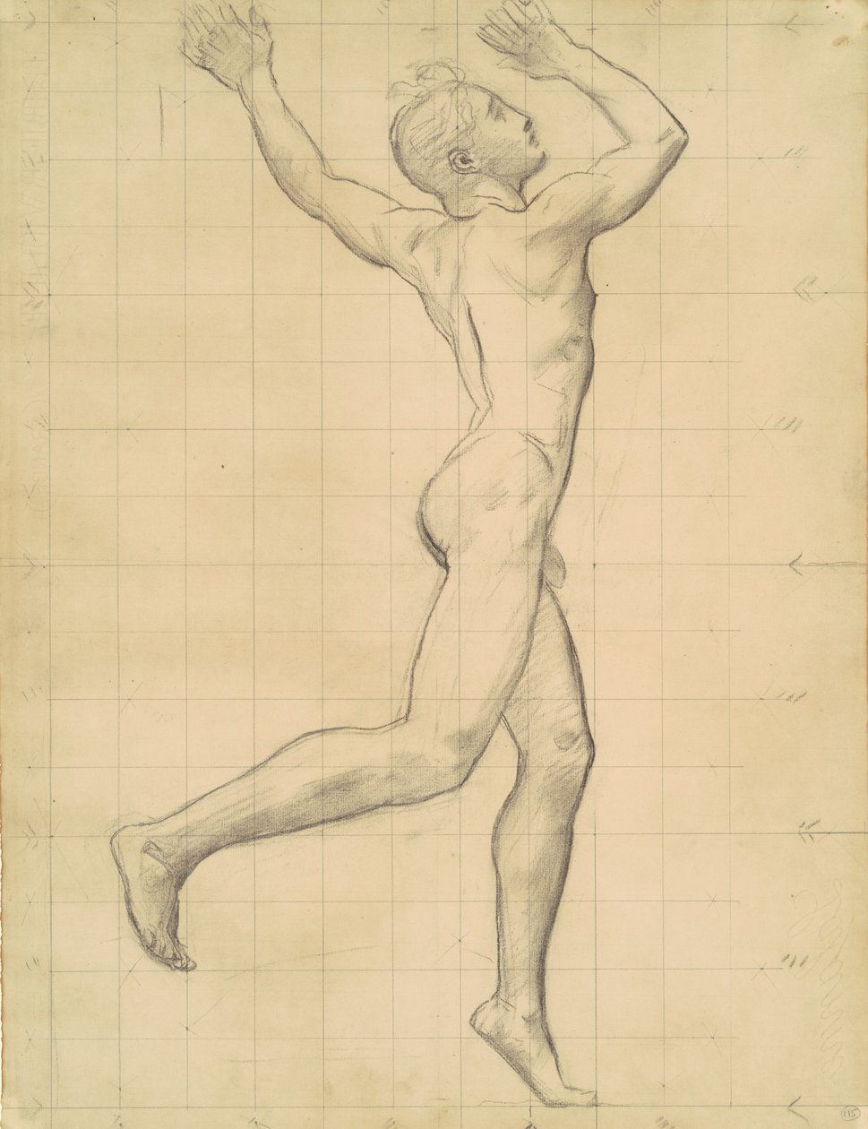 Estudo de Apollo para Apollo e Daphne, c. 1918. de John Singer Sargent