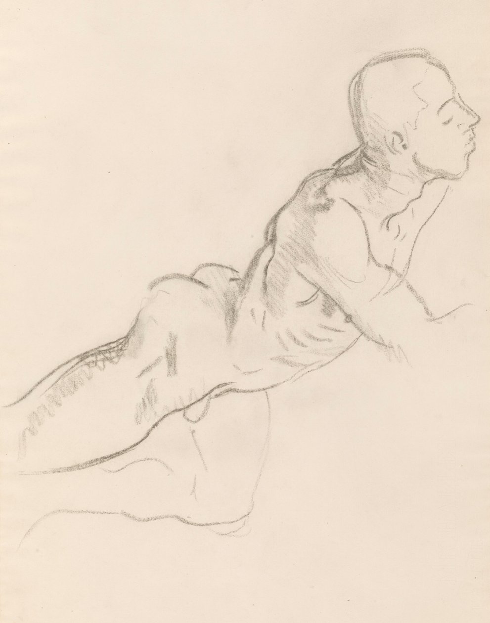 Estudo de Eros para Eros e Psyche, decoração em relevo, Rotunda, Museum of Fine Arts, Boston de John Singer Sargent