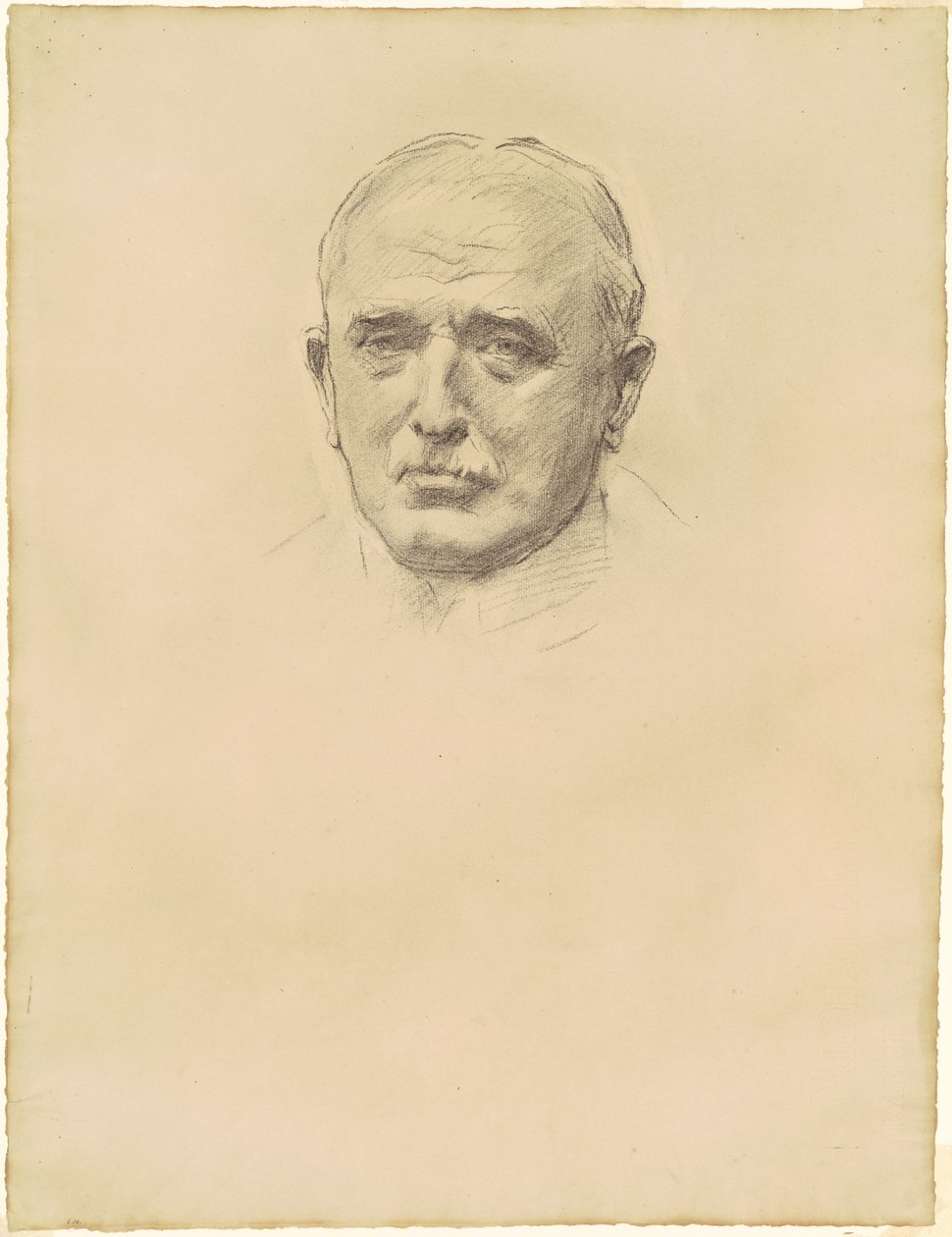 Estudo do Marechal de Campo John French para Oficiais Gerais da Primeira Guerra Mundial, 1920-1922. de John Singer Sargent