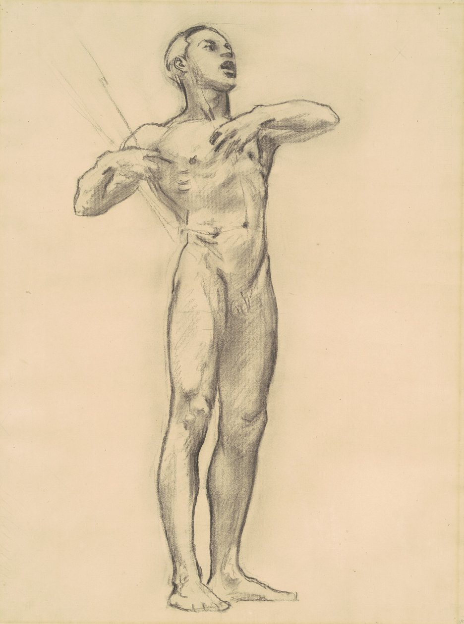 Estudo de Orfeu para a Arte Clássica e Romântica, c. 1921. de John Singer Sargent