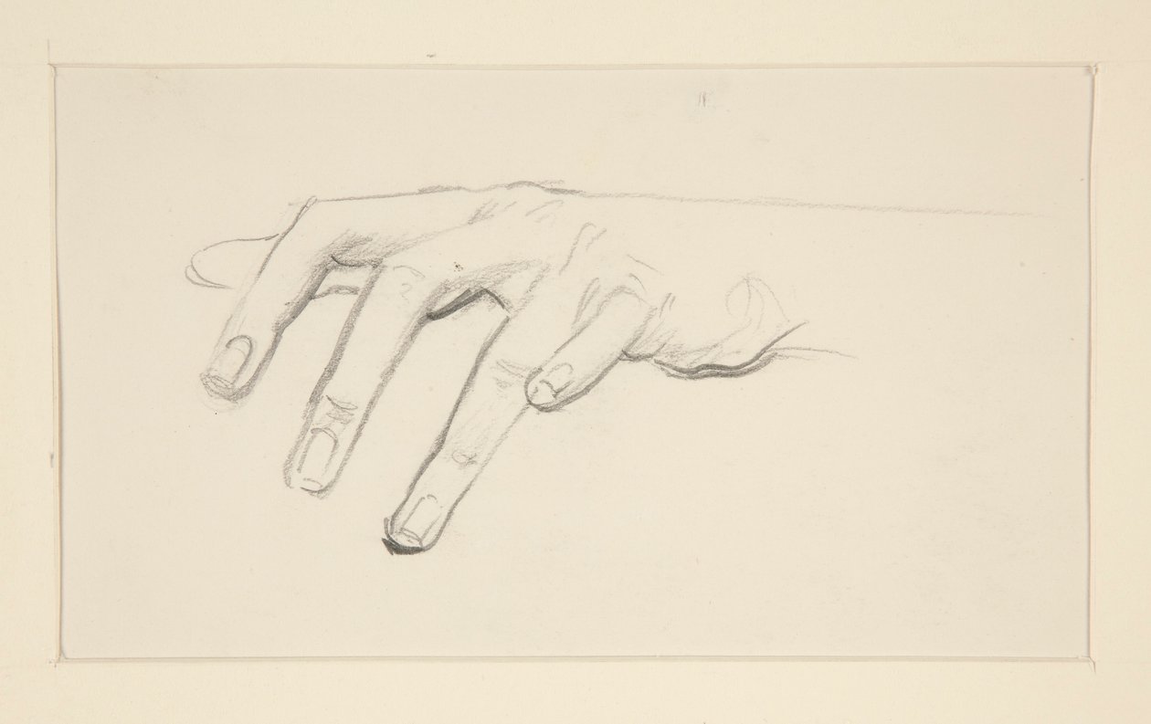Estudo de uma mão de John Singer Sargent