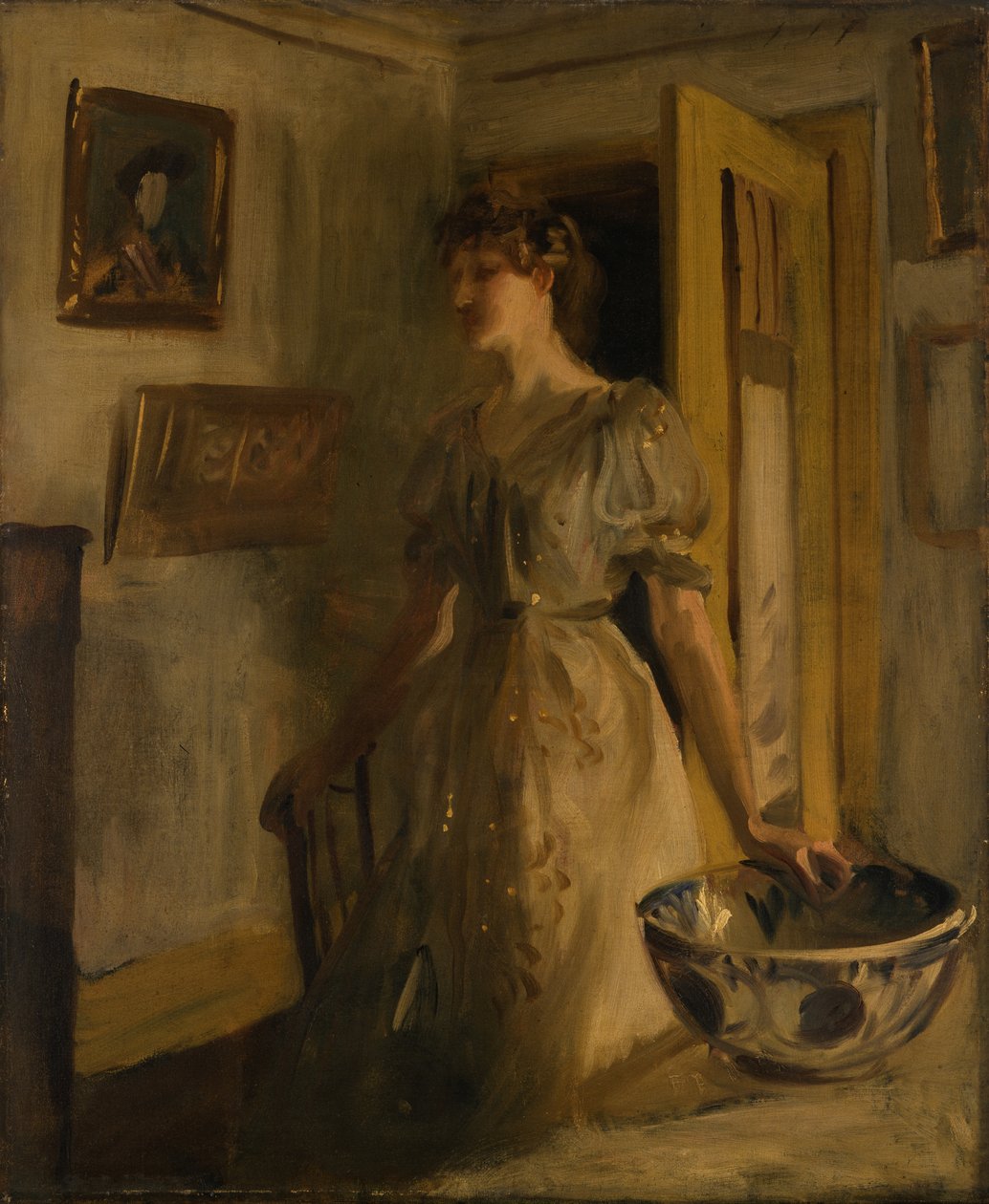 A Taça Azul, c.1885-89 (óleo sobre tábua) de John Singer Sargent